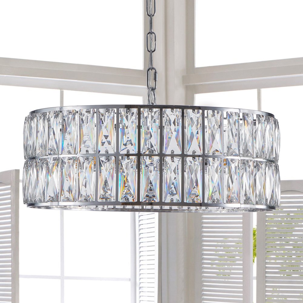 Silver Chandelier Metal Ceiling Light HomeRoots
