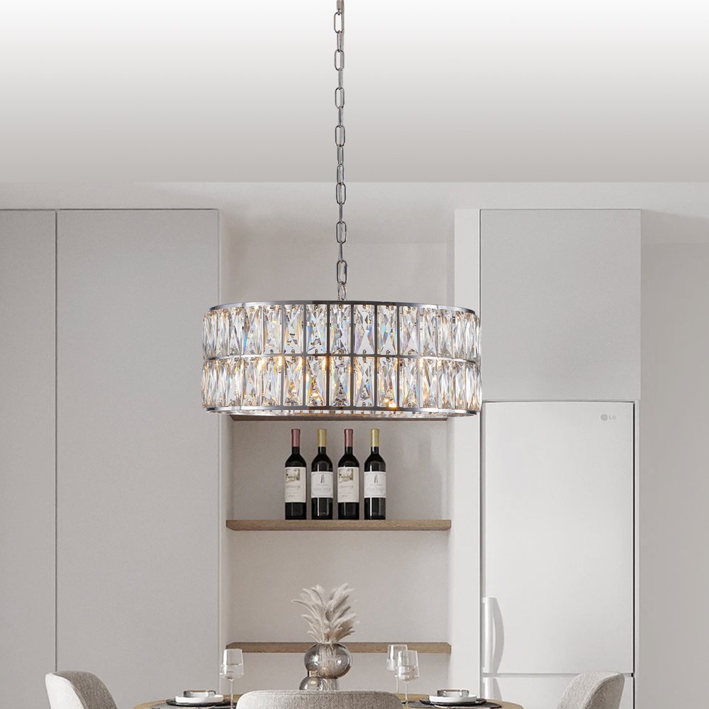 Silver Chandelier Metal Ceiling Light HomeRoots