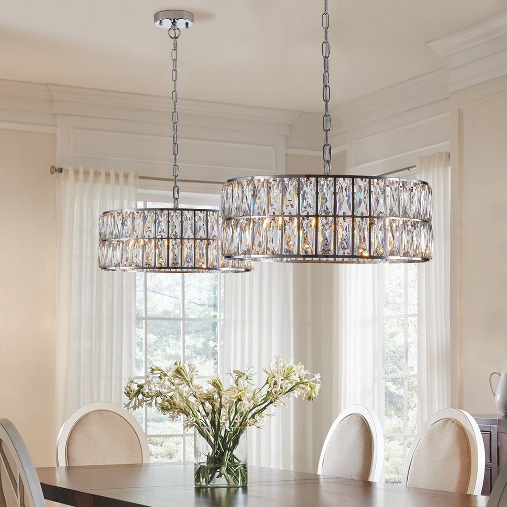 Silver Chandelier Metal Ceiling Light HomeRoots