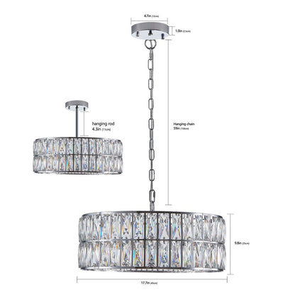 Silver Chandelier Metal Ceiling Light HomeRoots