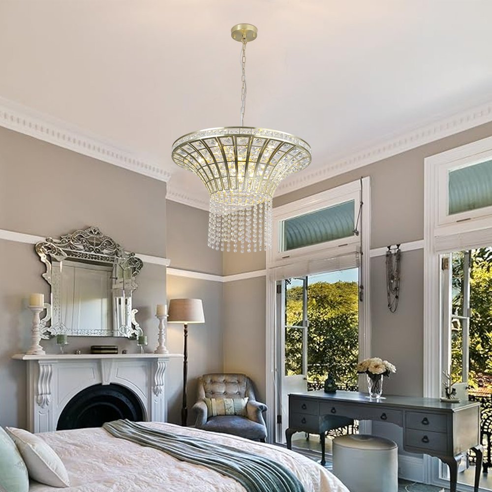 Clear Chandelier Crystal Ceiling Light HomeRoots