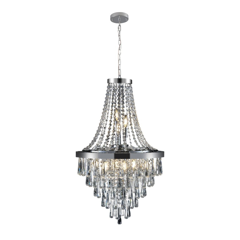 Amber Ten Light Metal Chandelier With Amber Shades HomeRoots