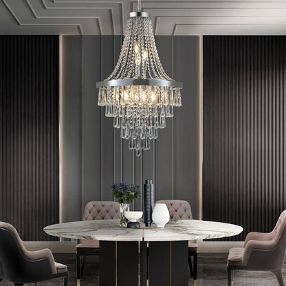 Amber Ten Light Metal Chandelier With Amber Shades HomeRoots
