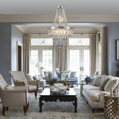 Amber Ten Light Metal Chandelier With Amber Shades HomeRoots