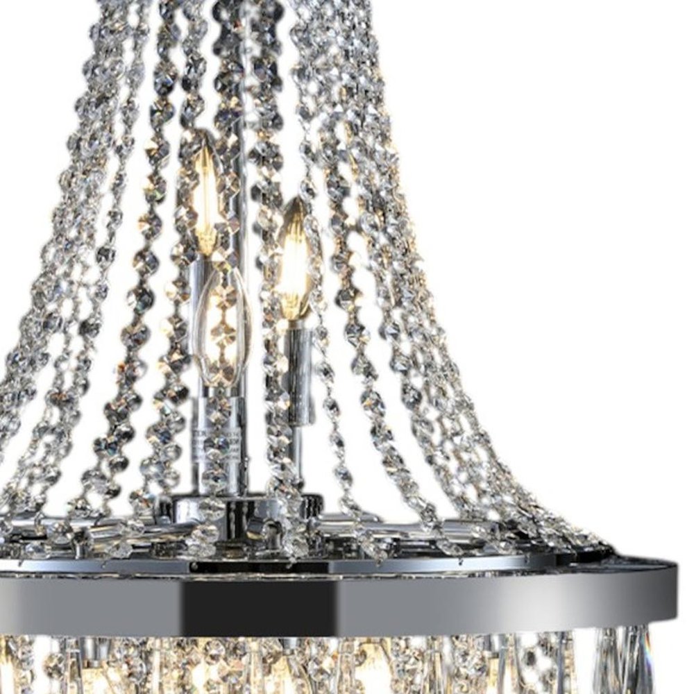 Amber Ten Light Metal Chandelier With Amber Shades HomeRoots