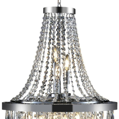 Amber Ten Light Metal Chandelier With Amber Shades HomeRoots