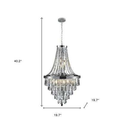 Amber Ten Light Metal Chandelier With Amber Shades HomeRoots