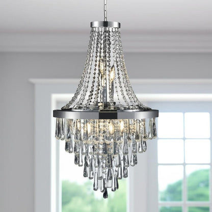 Amber Ten Light Metal Chandelier With Amber Shades HomeRoots