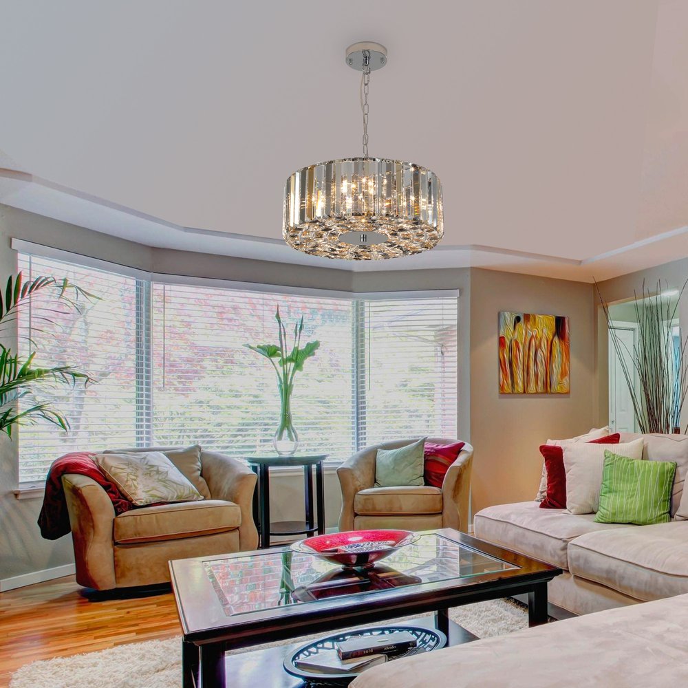 Clear Chandelier Crystal Ceiling Light HomeRoots