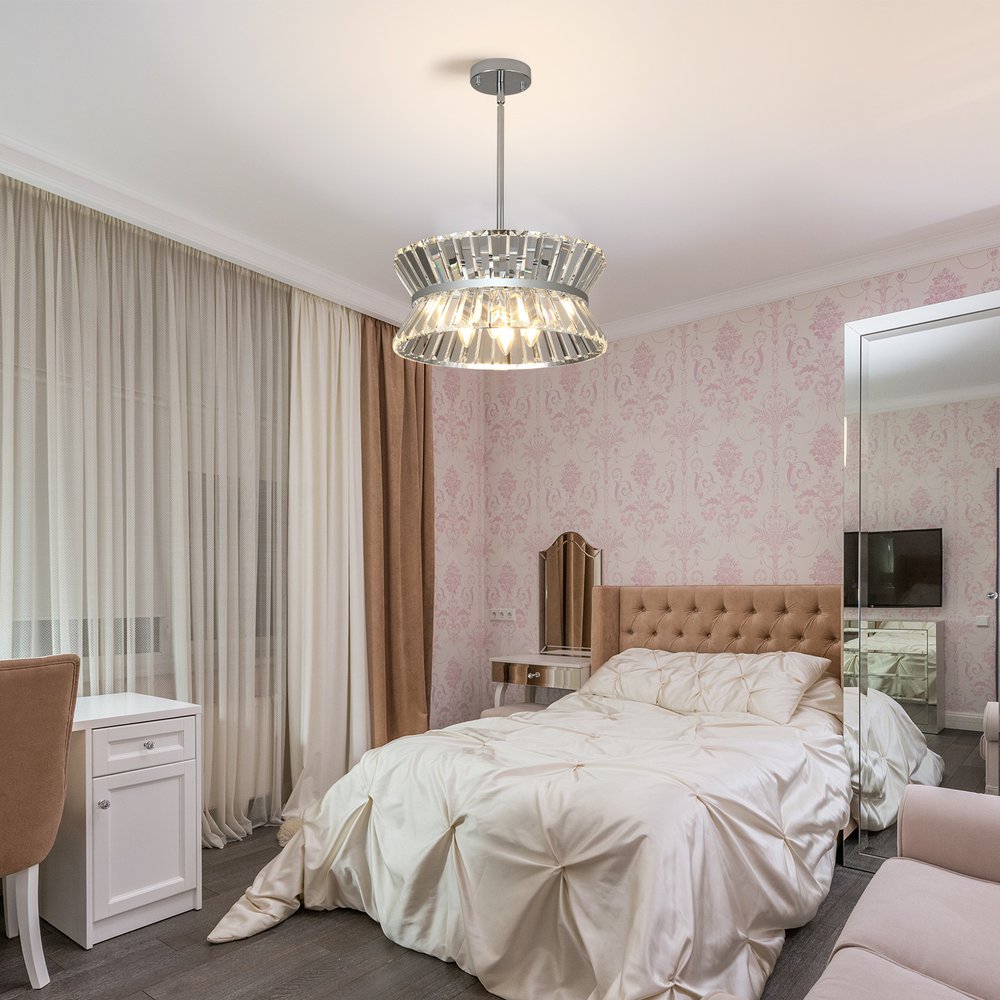 Clear Chandelier Crystal Ceiling Light HomeRoots