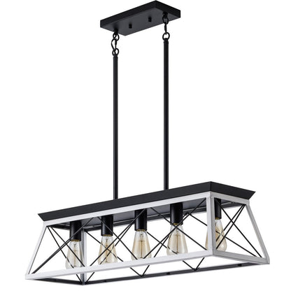 White Five Light Metal Chandelier With White Shades HomeRoots