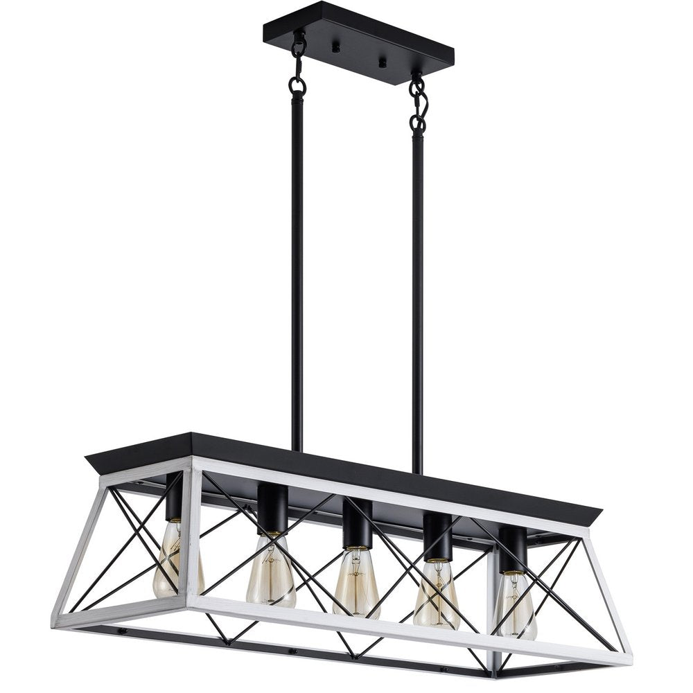 White Five Light Metal Chandelier With White Shades HomeRoots