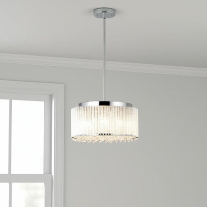 Clear Seven Light Crystal Chandelier With Clear Shades HomeRoots