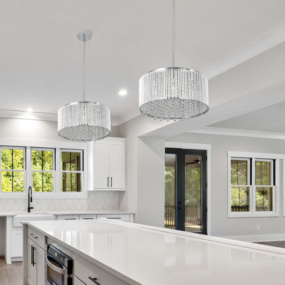 Clear Seven Light Crystal Chandelier With Clear Shades HomeRoots
