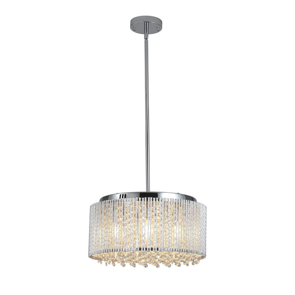 Clear Seven Light Crystal Chandelier With Clear Shades HomeRoots