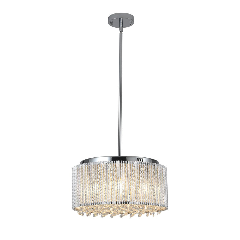 Clear Seven Light Crystal Chandelier With Clear Shades HomeRoots