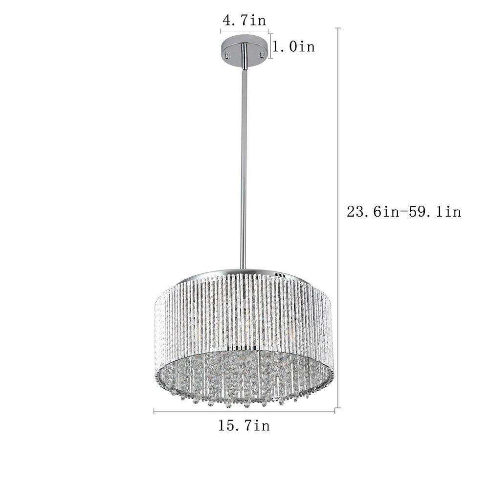 Clear Seven Light Crystal Chandelier With Clear Shades HomeRoots