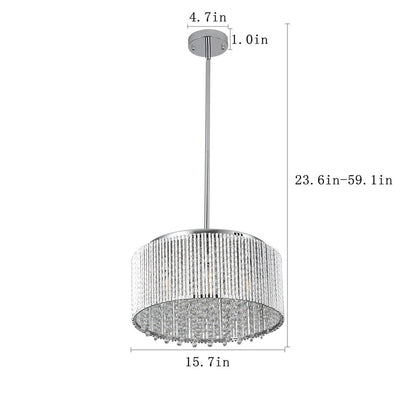 Clear Seven Light Crystal Chandelier With Clear Shades HomeRoots