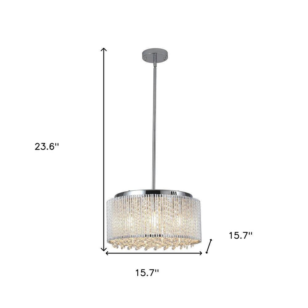 Clear Seven Light Crystal Chandelier With Clear Shades HomeRoots