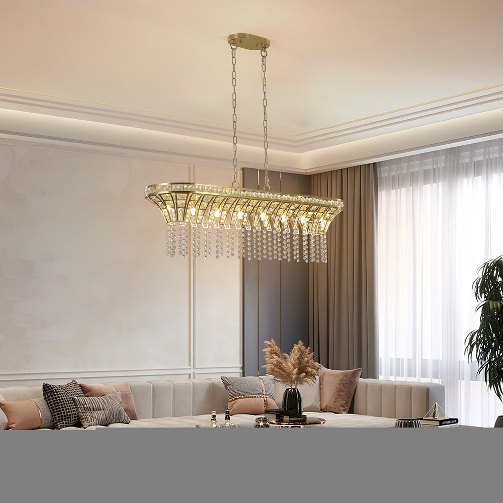 Clear Eight Light Crystal Chandelier With Clear Shades HomeRoots