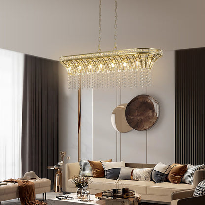 Clear Eight Light Crystal Chandelier With Clear Shades HomeRoots