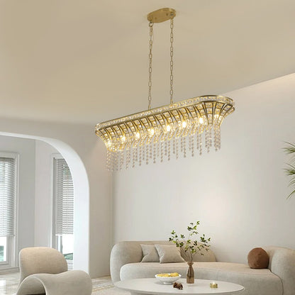 Clear Eight Light Crystal Chandelier With Clear Shades HomeRoots