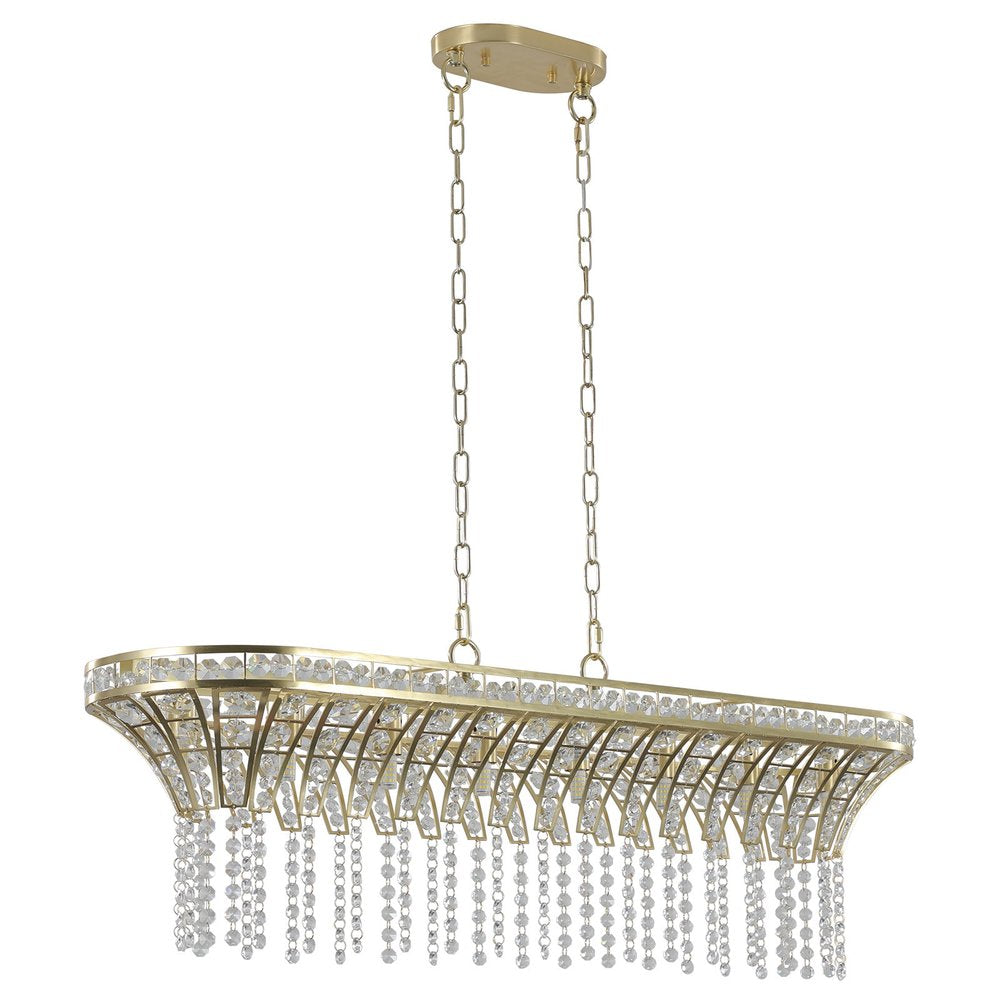 Clear Eight Light Crystal Chandelier With Clear Shades HomeRoots