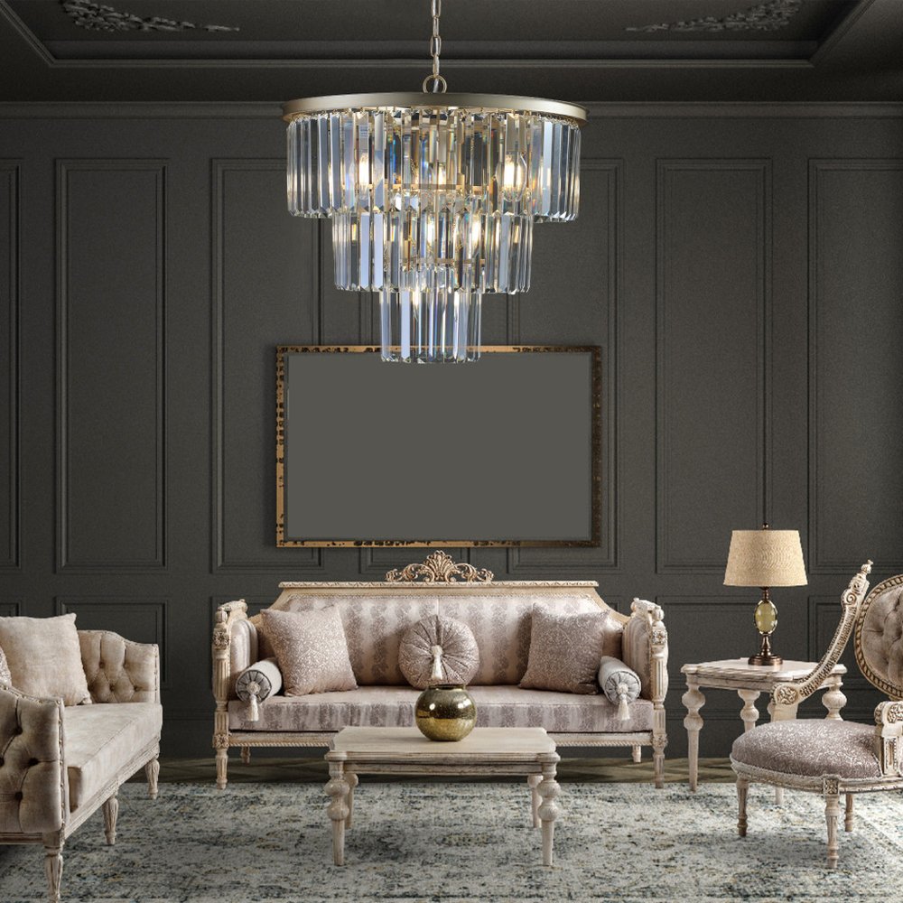 Gold Chandelier Metal Ceiling Light HomeRoots