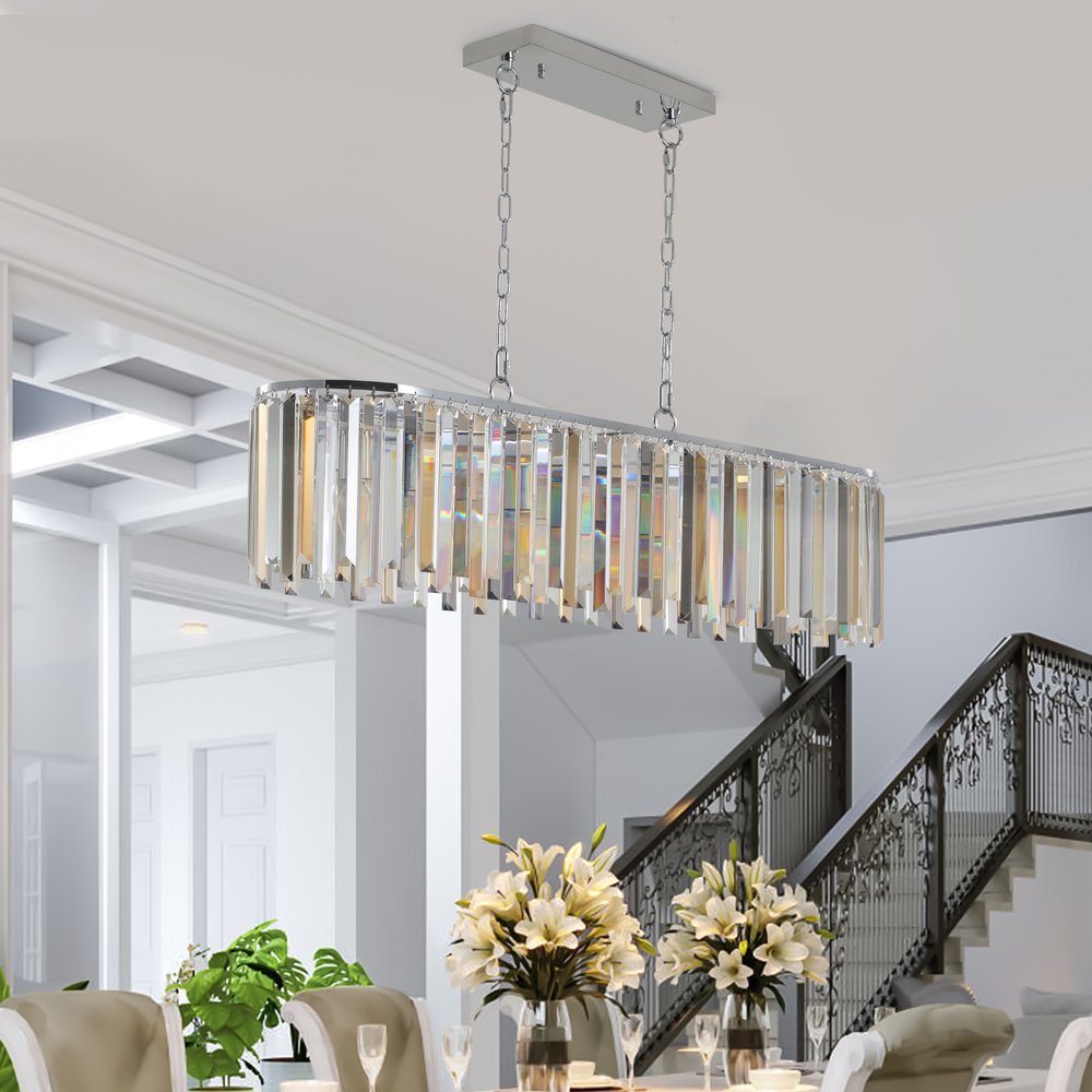 Clear Chandelier Crystal Ceiling Light HomeRoots