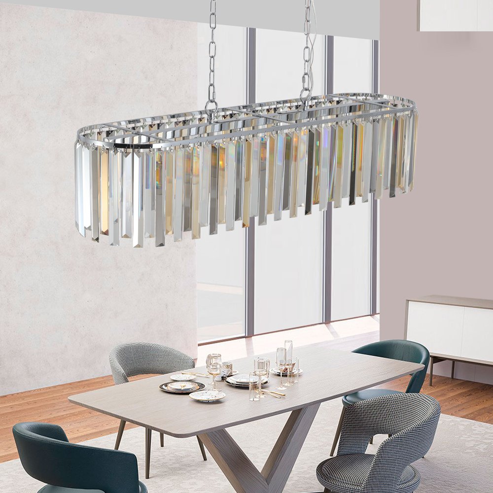 Clear Chandelier Crystal Ceiling Light HomeRoots