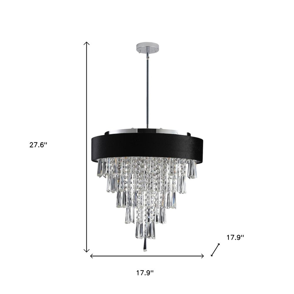 Clear Five Light Crystal Chandelier With Clear Shades HomeRoots