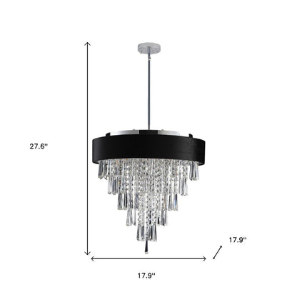 Clear Five Light Crystal Chandelier With Clear Shades HomeRoots