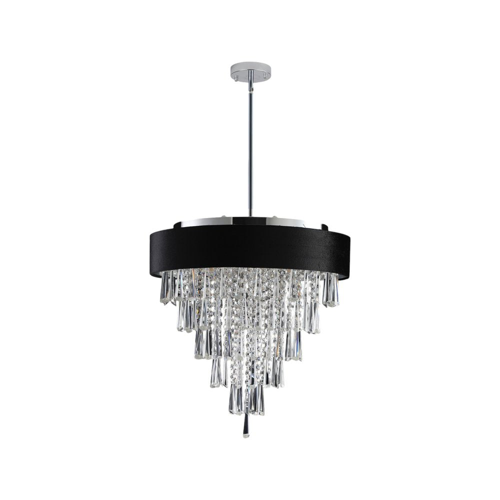Clear Five Light Crystal Chandelier With Clear Shades HomeRoots