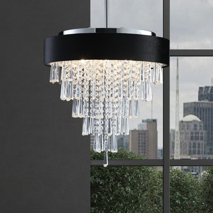Clear Five Light Crystal Chandelier With Clear Shades HomeRoots