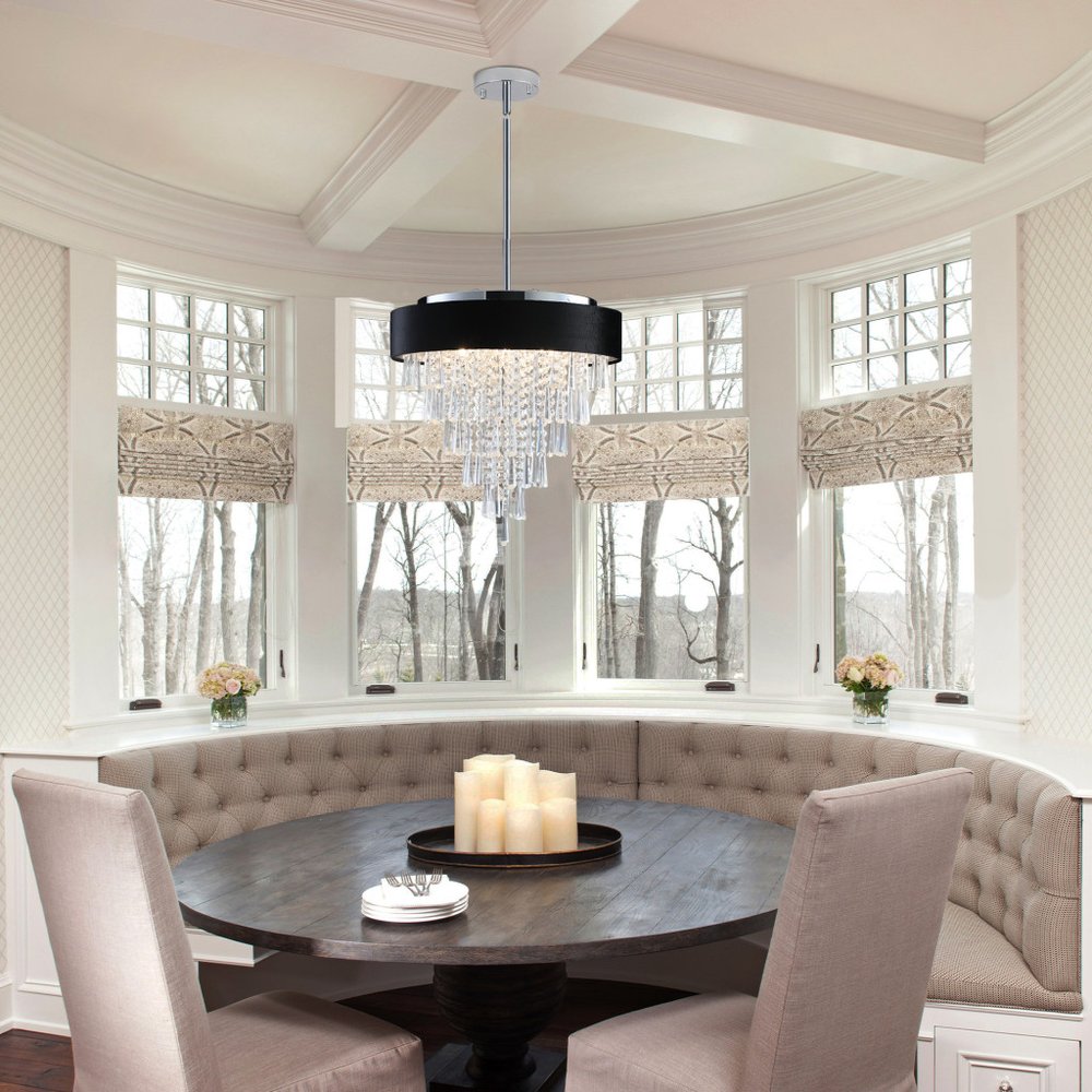 Clear Five Light Crystal Chandelier With Clear Shades HomeRoots