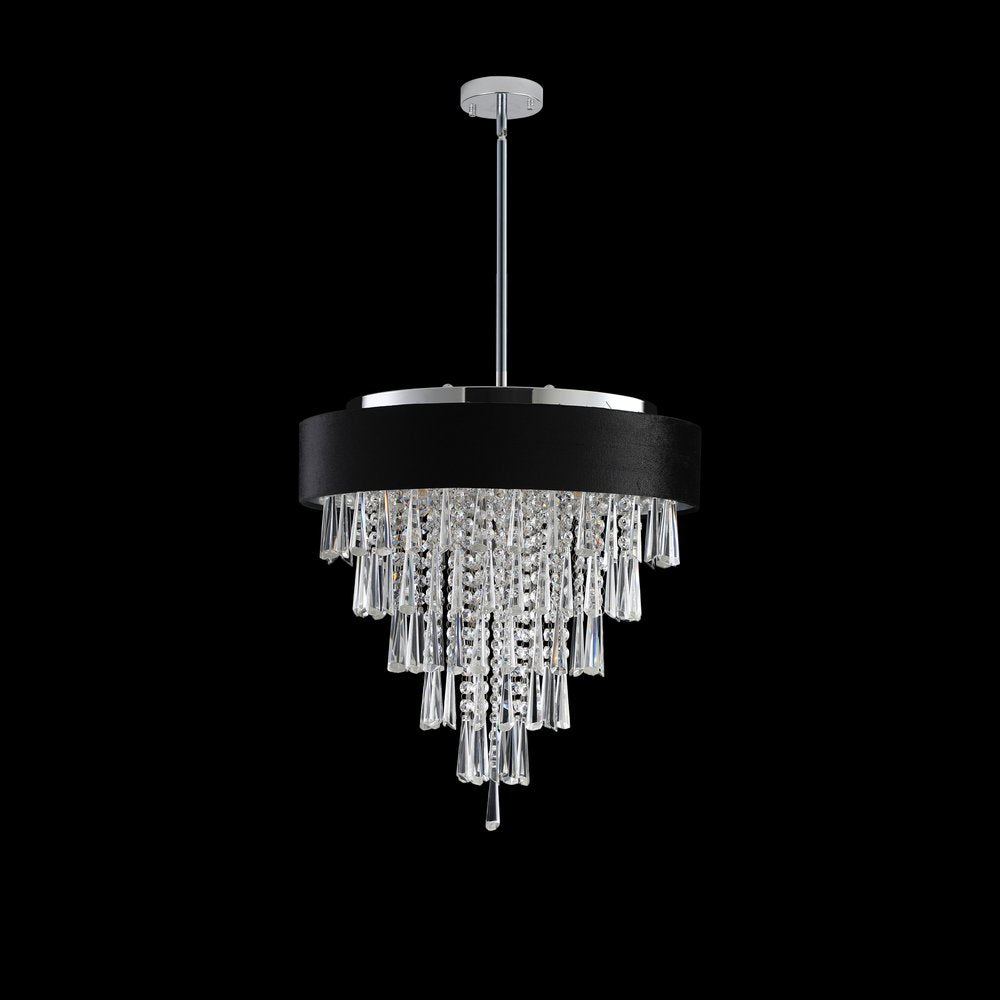 Clear Five Light Crystal Chandelier With Clear Shades HomeRoots