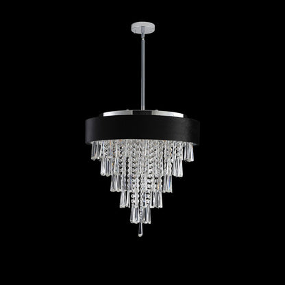 Clear Five Light Crystal Chandelier With Clear Shades HomeRoots