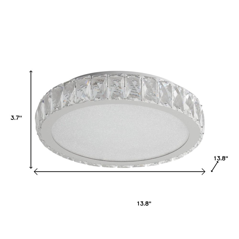 Clear Crystal Flush Chandelier With Clear Shades HomeRoots