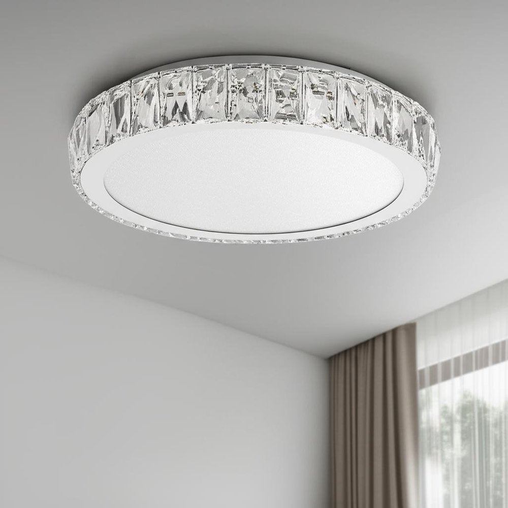 Clear Crystal Flush Chandelier With Clear Shades HomeRoots