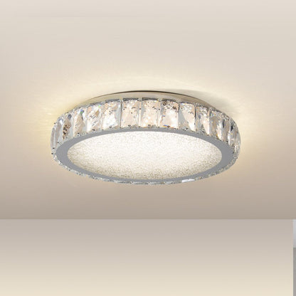 Clear Crystal Flush Chandelier With Clear Shades HomeRoots