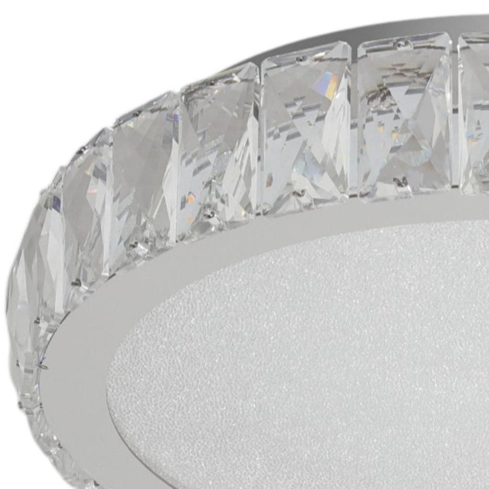 Clear Crystal Flush Chandelier With Clear Shades HomeRoots