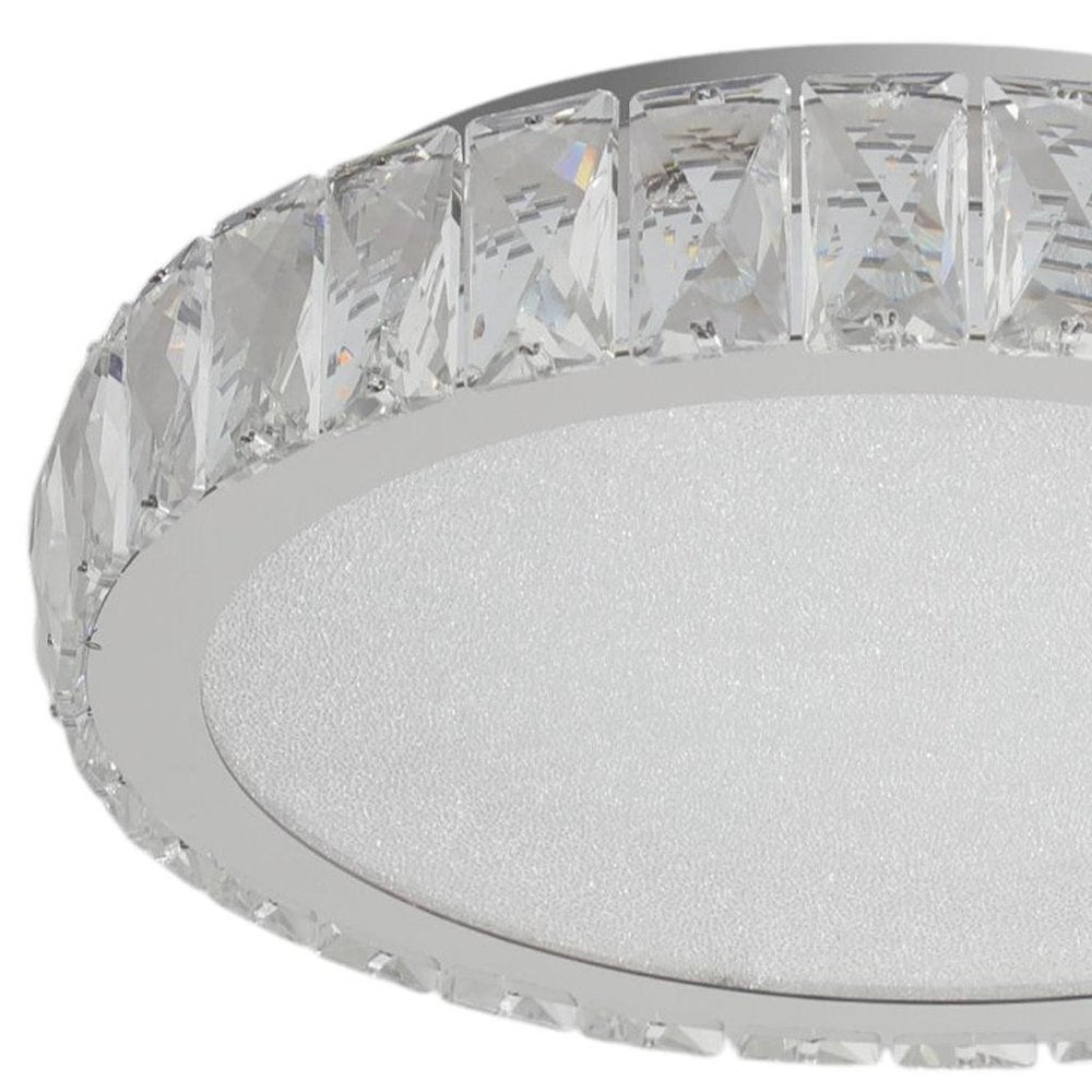 Clear Crystal Flush Chandelier With Clear Shades HomeRoots