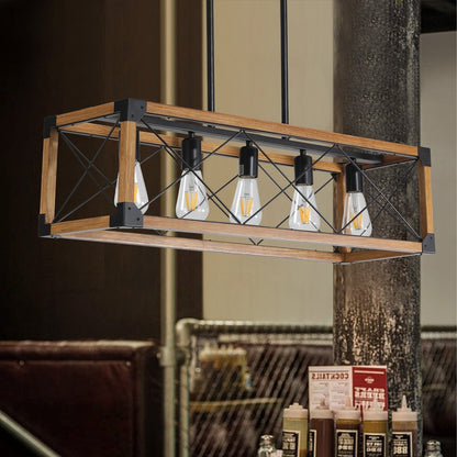 Brown Five Light Metal Chandelier With Brown Shades HomeRoots