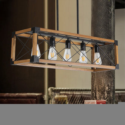 Brown Five Light Metal Chandelier With Brown Shades HomeRoots