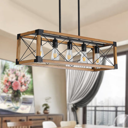 Brown Five Light Metal Chandelier With Brown Shades HomeRoots