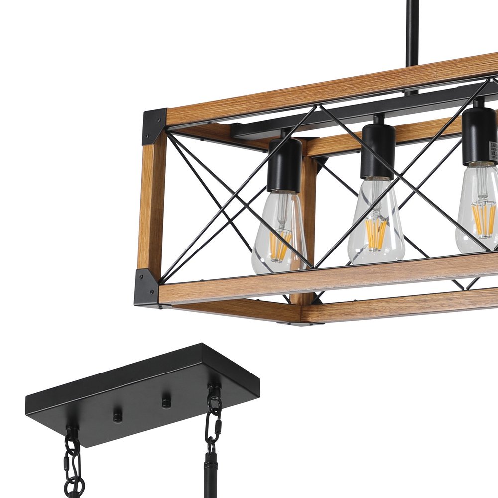 Brown Five Light Metal Chandelier With Brown Shades HomeRoots
