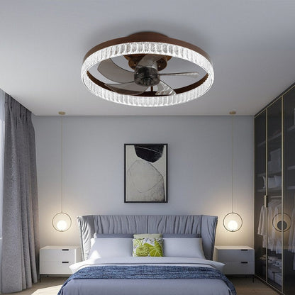 Brown Metal Smart Enabled Semi-Flush Chandelier With Brown Shades HomeRoots