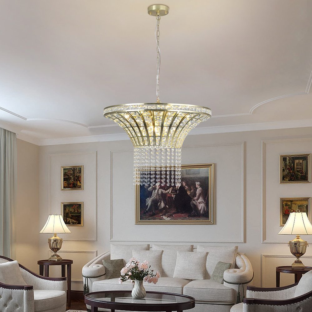 Clear Chandelier Crystal Ceiling Light HomeRoots