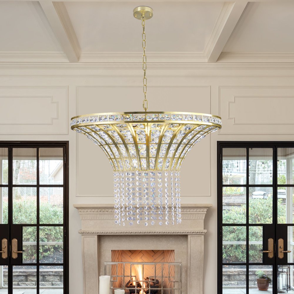 Clear Chandelier Crystal Ceiling Light HomeRoots