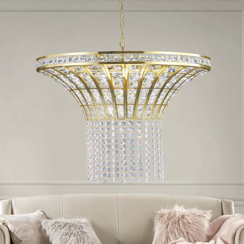 Clear Chandelier Crystal Ceiling Light HomeRoots